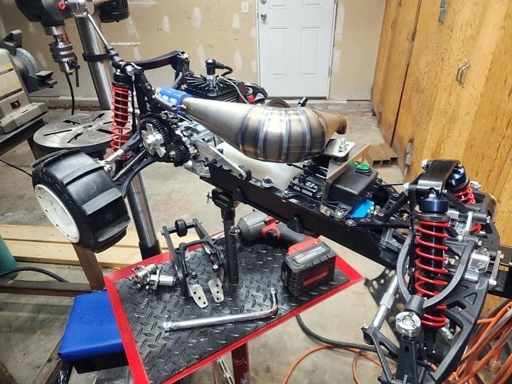 AKILLRACING Titanium curved exhaust pipe HPI baja 5B 5T 5SC - AKILL RACING LIMITED